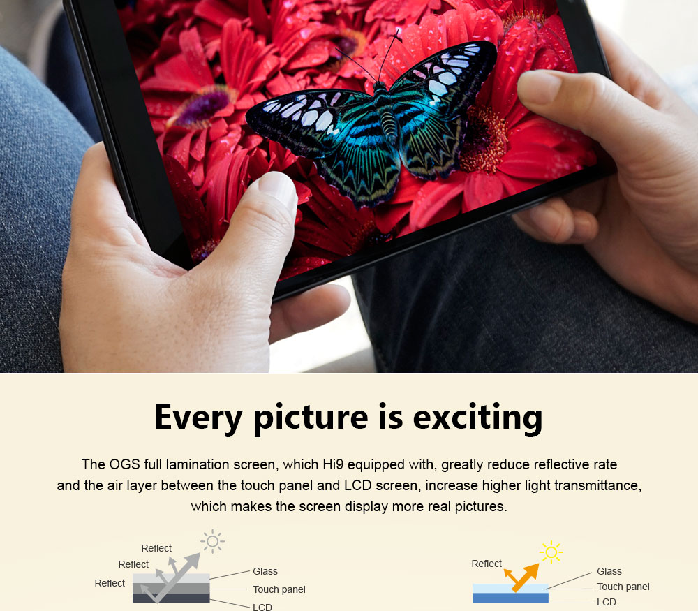 Chuwi Hi 9 Air Tablet PC MTK8173 Quad Core 8.4 Inch 2560*1600 4GB RAM 64GB ROM Android 7.0 Dual Band Wifi - Black+Gray