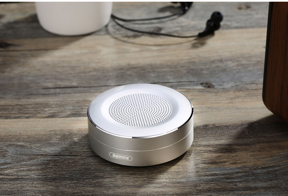 REMAX RB-M13 Wireless Bluetooth Speaker TF Player HD Sound Data Transport Call Function - Silver