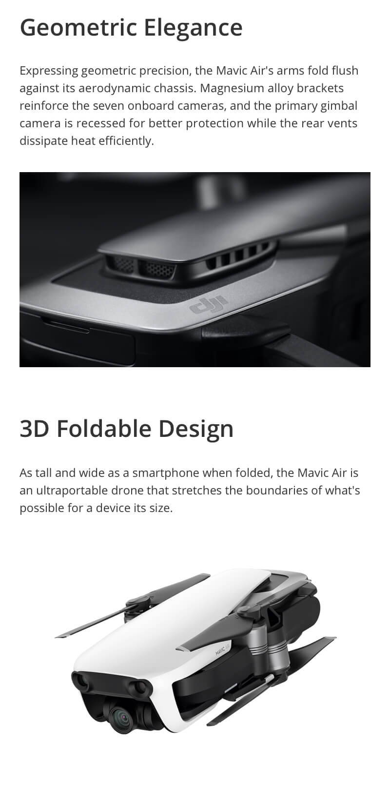 DJI Mavic Air 4K 3-Axis Gimbal Camera 32MP Sphere Panoramas Foldable RC Drone Fly More Combo - Onyx Black