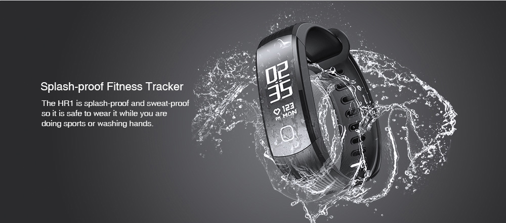 Makibes HR1 Smart Bracelet Nordic nRF52832 IP67 Water Resistant Bluetooth Heart Rate Monitor Compatible With IOS Android - Red
