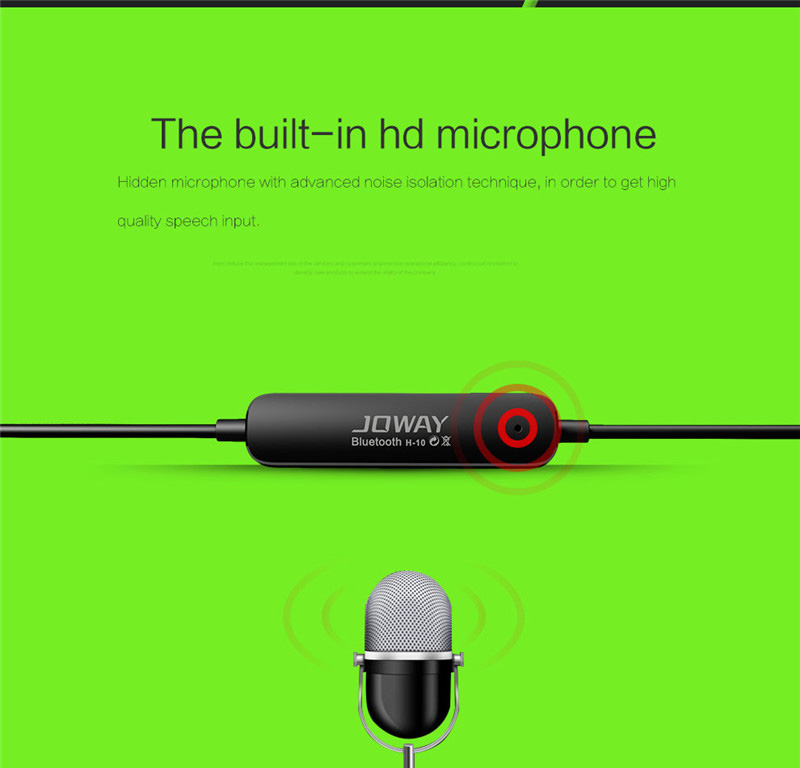 Joway H13 Wireless Bluetooth 4.1 Stereo Headset with Mic Noise Reduction - Green