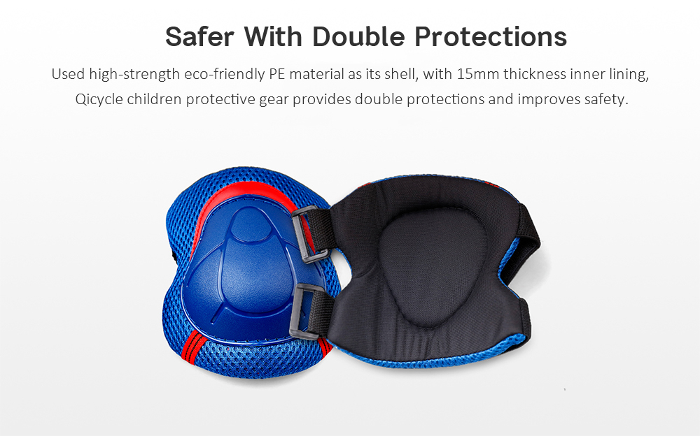 Xiaomi Mijia QiCYCLE Protective Gears Kit For Kids Protect Knees and Elbows Adjustable Breathable - Blue