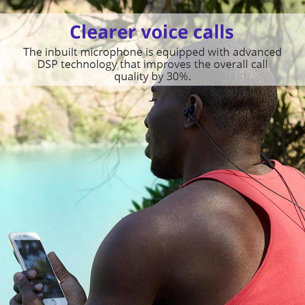 Tronsmart Encore Flair IP56 Water-Resistant Bluetooth Headphones with Bluetooth 4.1 & Microphone for iOS & Android Devices - Black