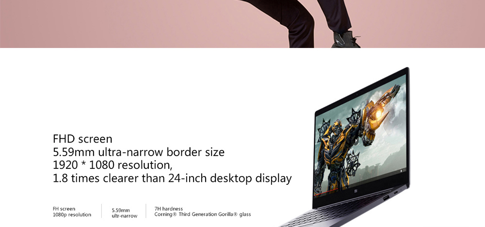 Xiaomi Mi Notebook Air 13.3 Inch 1920*1080 Intel Core i7-8550U Quad Core 16GB DDR4 256GB SSD NVIDIA GeForce MX150 Fingerprints - Gray