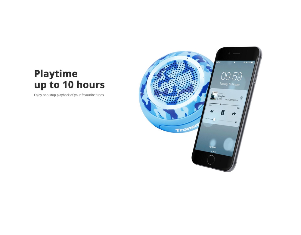 Tronsmart Element Splash IP67 Waterproof Portable Bluetooth Speaker with TWS for iOS Android Smartphones - Camouflage Color