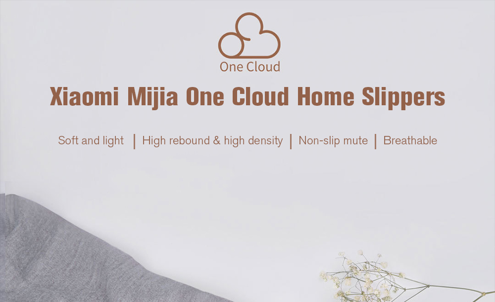 Xiaomi Mijia One Cloud Home Slippers Soft Faux Rabbit Fur Leisure Shoes -Grey/Size(39/40)