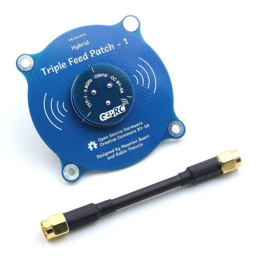 GEPRC Triple Feed Patch-1 5.8GHz 9.4dBi RHCP/LHCP FPV Pagoda Antenna for Transmitter Receiver - SMA Male