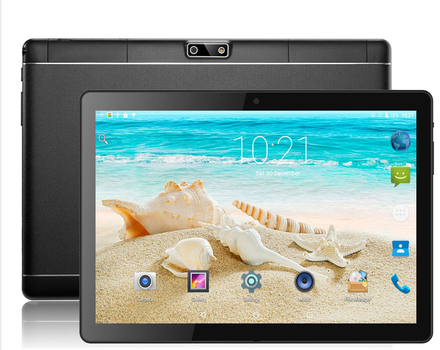NOOMAI A108 3G Phablet MTK6580 Quad Core 1.3GHz 10.1" 2GB RAM 16GB ROM Tablet Dual SIM Dual Standby GPS Android 6.0- Black