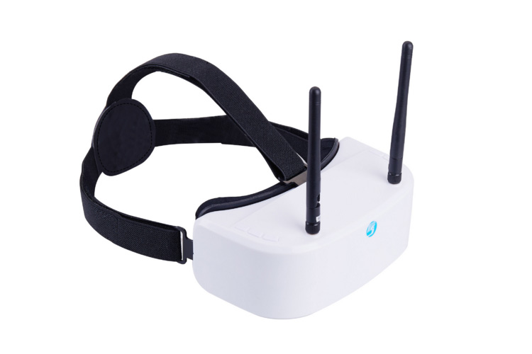 SJ RG01 5.8G 48CH FPV Goggles Dual-Display Diversity DVR with 3.7V 1500mAh Battery - White