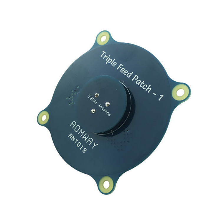 Aomway ANT018 5.8G 8dBi Triple Feed Patch-1 LHCP/RHCP FPV Pagoda Antenna - RP-SMA Male