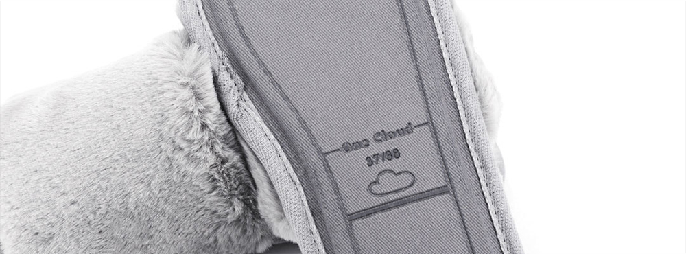 Xiaomi Mijia One Cloud Home Slippers Soft Faux Rabbit Fur Leisure Shoes -Grey/Size(39/40)