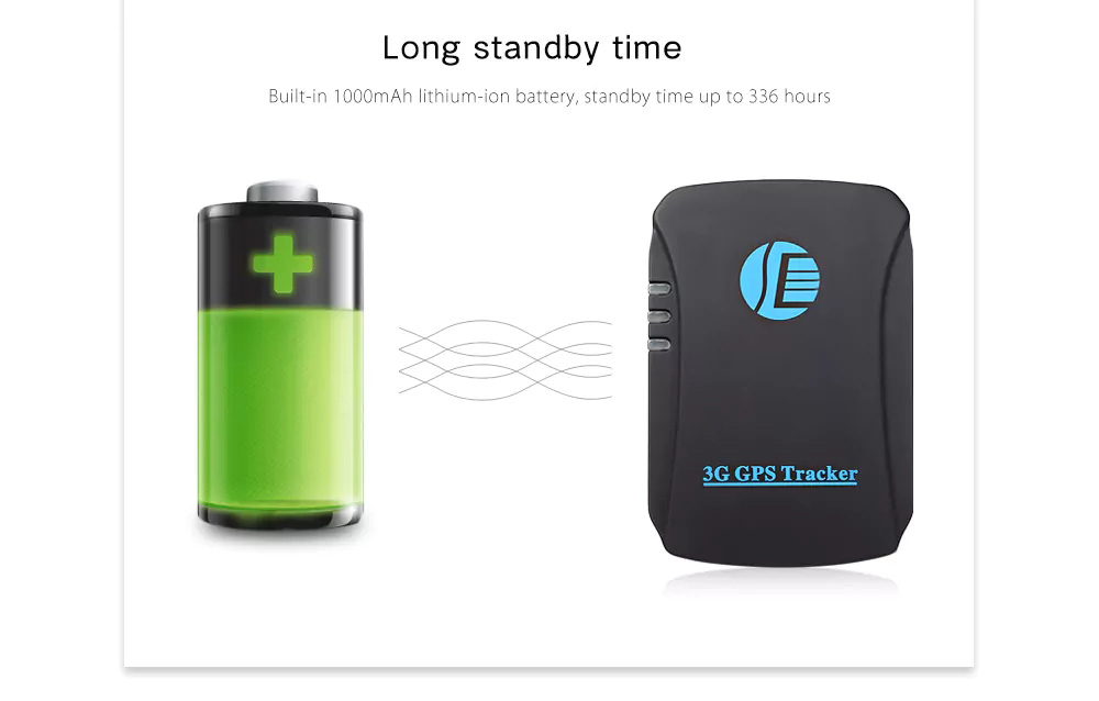 TK207 3G GPS Tracker Vehicle Pets Kids Elderly Locator - Black