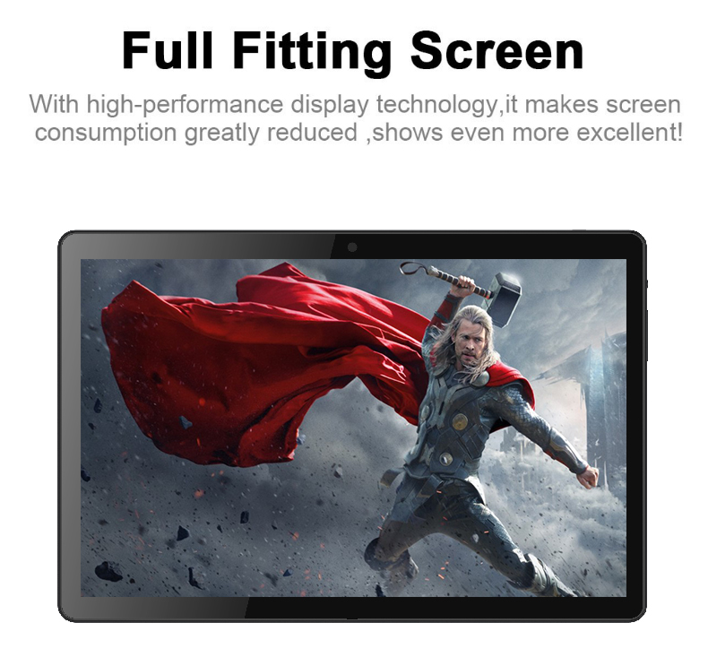 NOOMAI A108 3G Phablet MTK6580 Quad Core 1.3GHz 10.1" 2GB RAM 16GB ROM Tablet Dual SIM Dual Standby GPS Android 6.0- Black