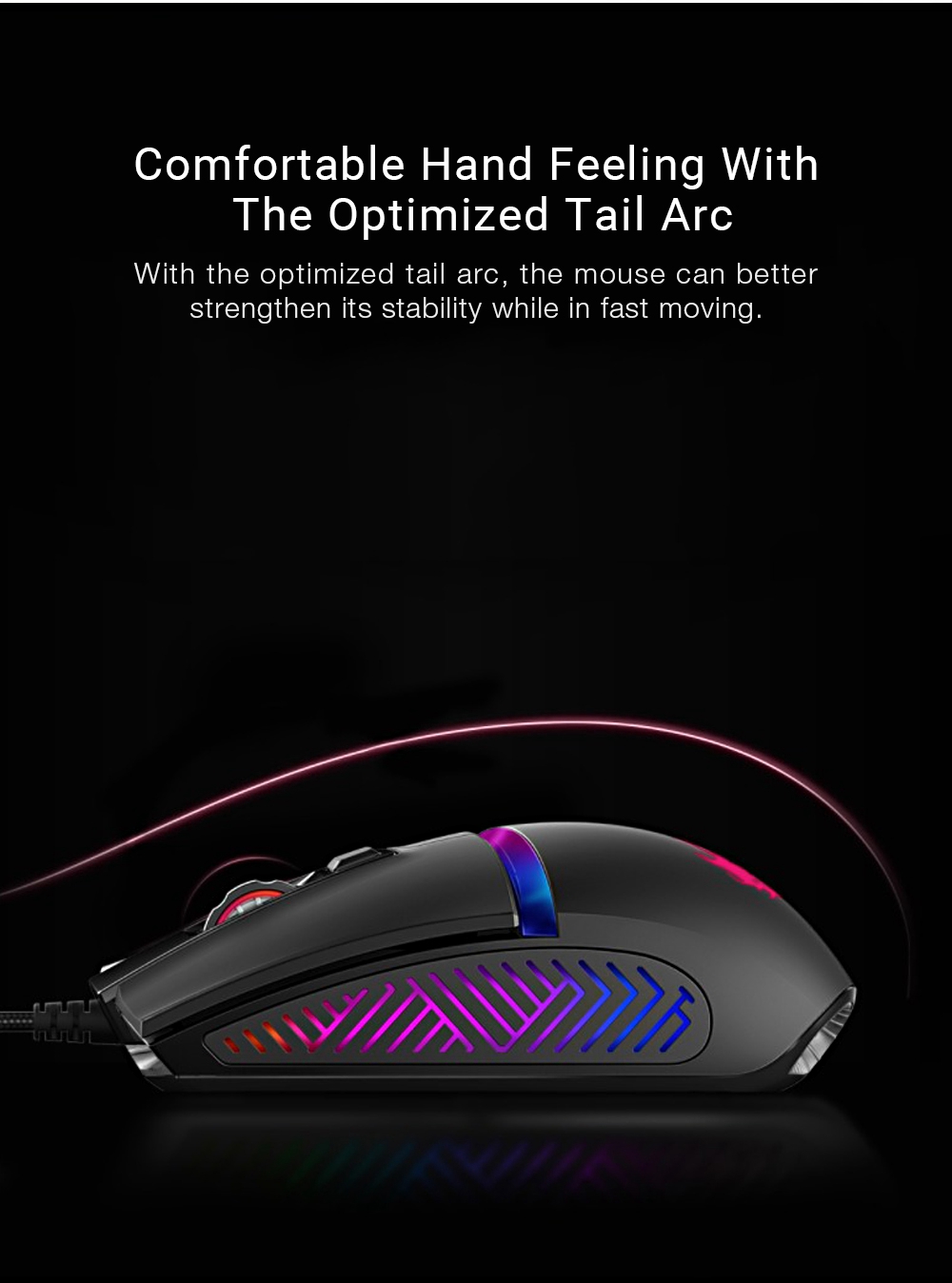 Xiaomi Mijia Blasoul Y720 Wired Gaming Mouse OMRON Switch RGB Backlights PMW3360 12000DPI - Black