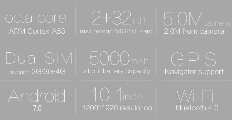 VOYO Q101 4G Phablet 10.1 Inch Quad Core MTK6753 1.5GHz 2GB RAM 32GB ROM TF Card Dual Cameras Bluetooth 4.0 Sim Slot - Gold