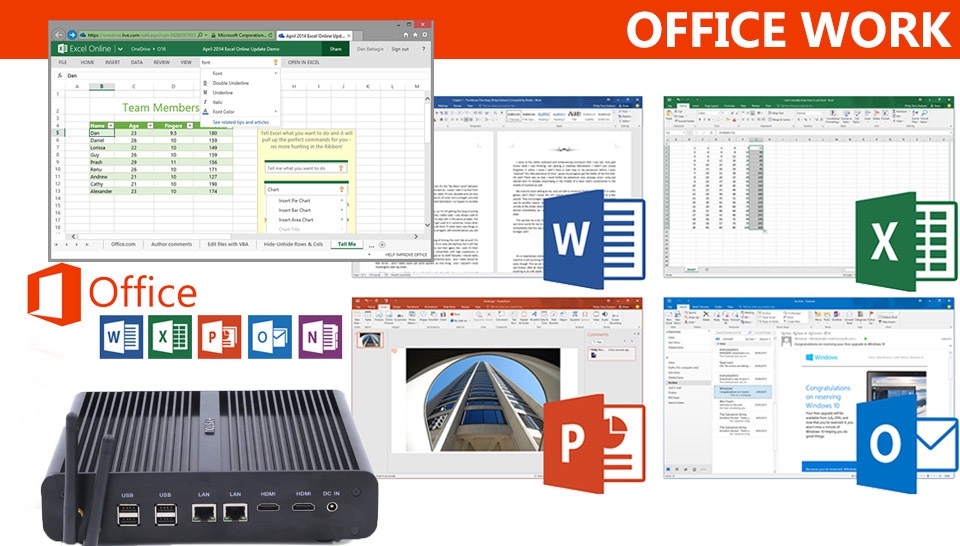Hystou FMP05B Intel Core i7-5550U 4GB RAM 128GB SSD 4K Fanless Mini PC 2.4G WiFi Bluetooth Dual Gigabit LAN Dual HDMI 4*USB 3.0 SATA 3.0