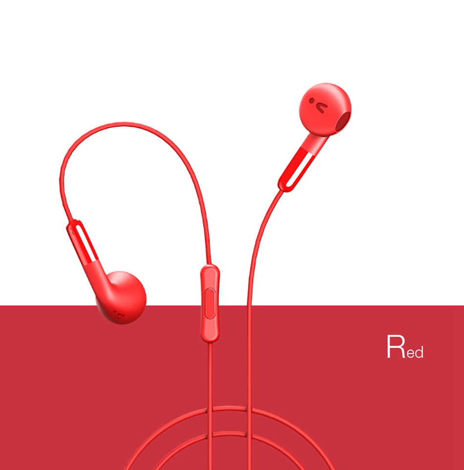 USAMS EP-15 In-Ear Earphone with Mic Wire Control 3.5mm AUX Noise Cancelling - White