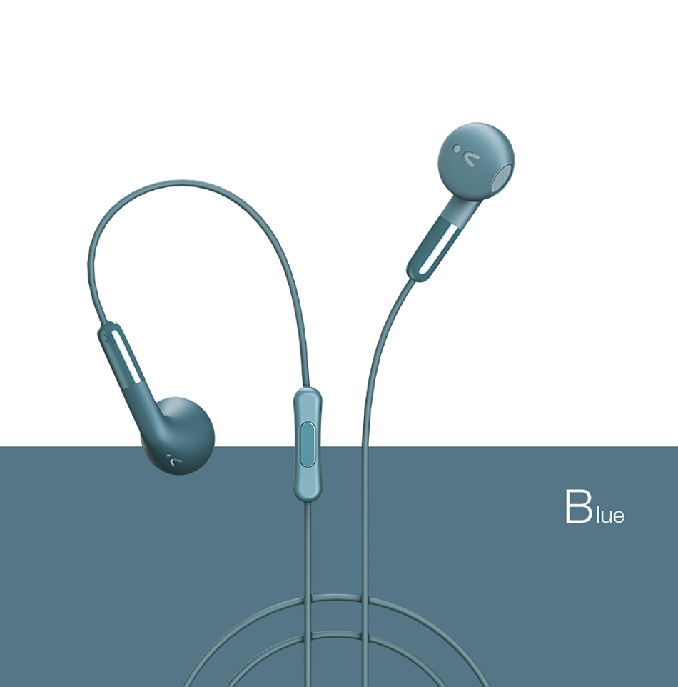 USAMS EP-15 In-Ear Earphone with Mic Wire Control 3.5mm AUX Noise Cancelling - White