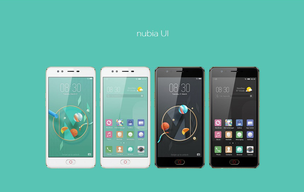 ZTE Nubia M2 Lite 5.5 Inch 4G LTE Smartphone HD Screen 3GB RAM 64GB ROM 16.0 MP + 13.0 MP Cam MT6750 Octa Core Android 6.0 Touch ID Dual WiFi OTG - Black Gold