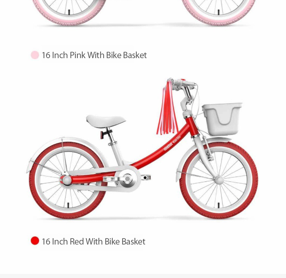 Xiaomi Mijia 14 Inch Kids Bike For Girls Aluminium Alloy With Dual Brakes System Adjustable Saddle - Pink