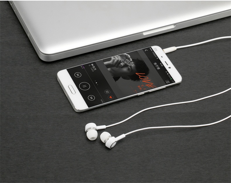 USAMS EP-12 In-ear Earphone with Mic Wired Control Electroplated - White