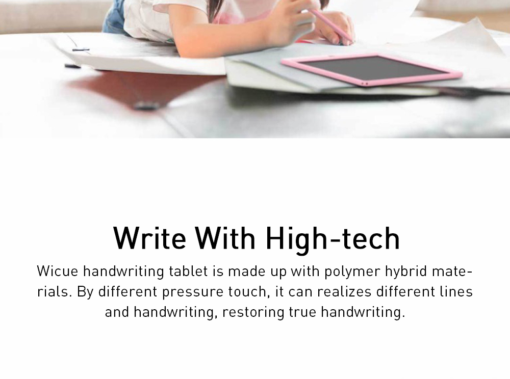Xiaomi Mijia Wicue 10 Inch Digital LCD Writing Screen E-writer Paperless Drawing Tablet For Kids - Pink