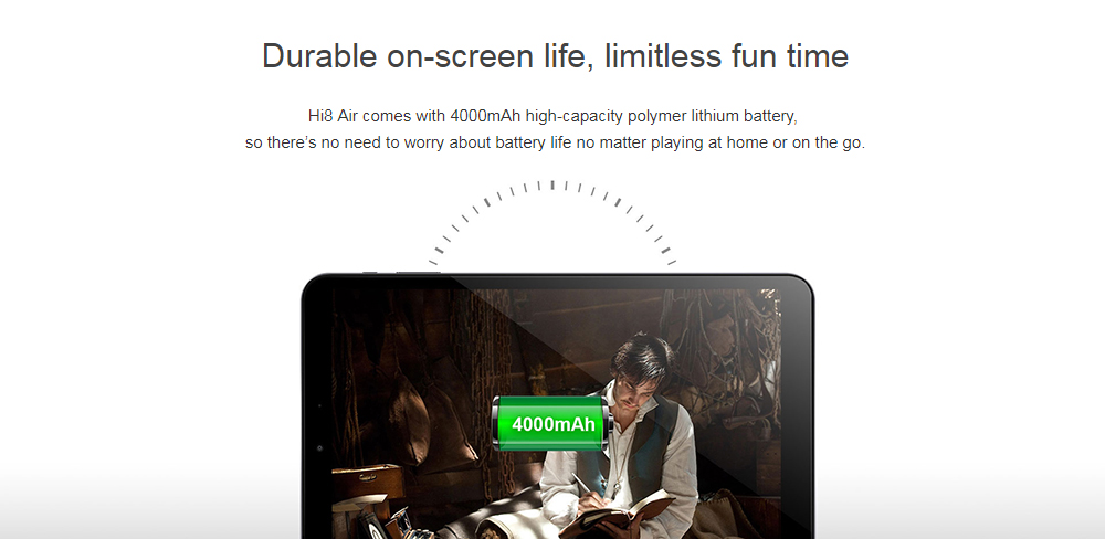 Chuwi Hi8 Air Tablet PC 8 Inch Dual OS Windows 10 + Android 5.1 Intel Cherry Trail x5-Z8350 Quad Core IPS Screen 1920*1200 2GB RAM 32GB ROM - Gray