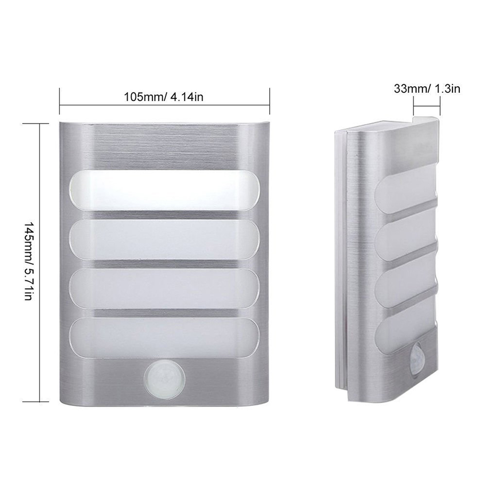 Intelligent Human Body Induction Lamp 20LM Night Lights -Silver