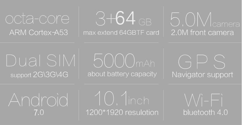 VOYO I8 Pro 4G Phablet 10.1 Inch Quad Core MTK6753 1.5GHz 3GB RAM 64GB ROM TF Card Dual Cameras Bluetooth 4.0 - Gold