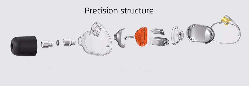Meizu LIVE Headphone Four Unit Knowles Balanced Armature - Silver