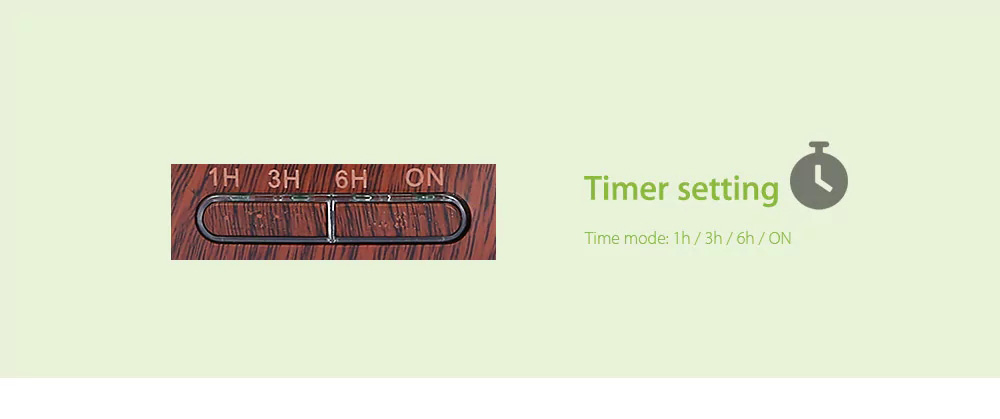 GX.Diffuser GX-18K 300ml Ultrasonic Essential Oil Diffuser Cool Mist Humidifier Timer Setting LED Night Light -Brown