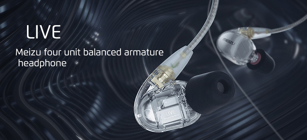 Meizu LIVE Headphone Four Unit Knowles Balanced Armature - Silver