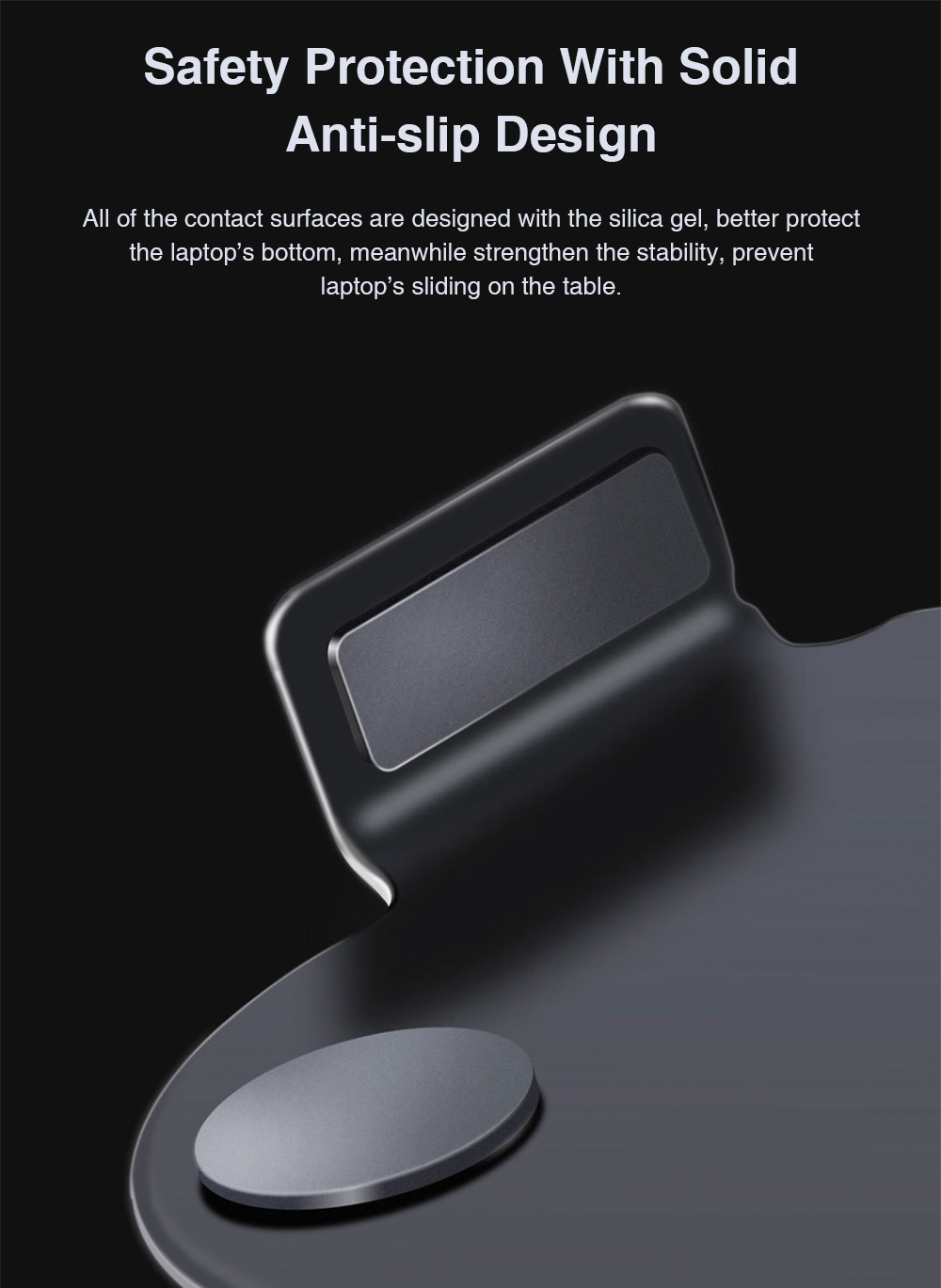 Xiaomi Mijia DiiZiGN Laptop Table Ergonomic Design Anti-slip Stable Notebook Stand - Black