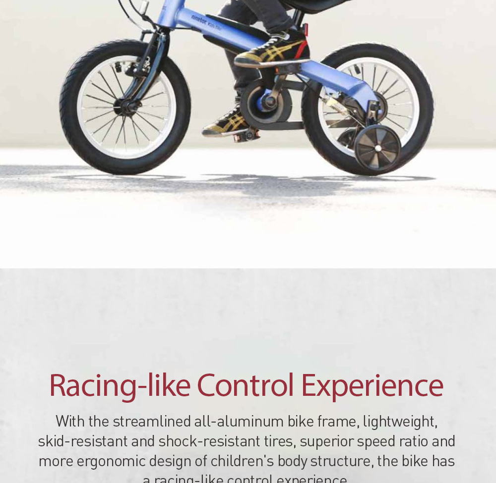 Xiaomi Mijia 14 Inch Kids Bike For Boys Aluminium Alloy With Dual Brakes System Adjustable Saddle - Red