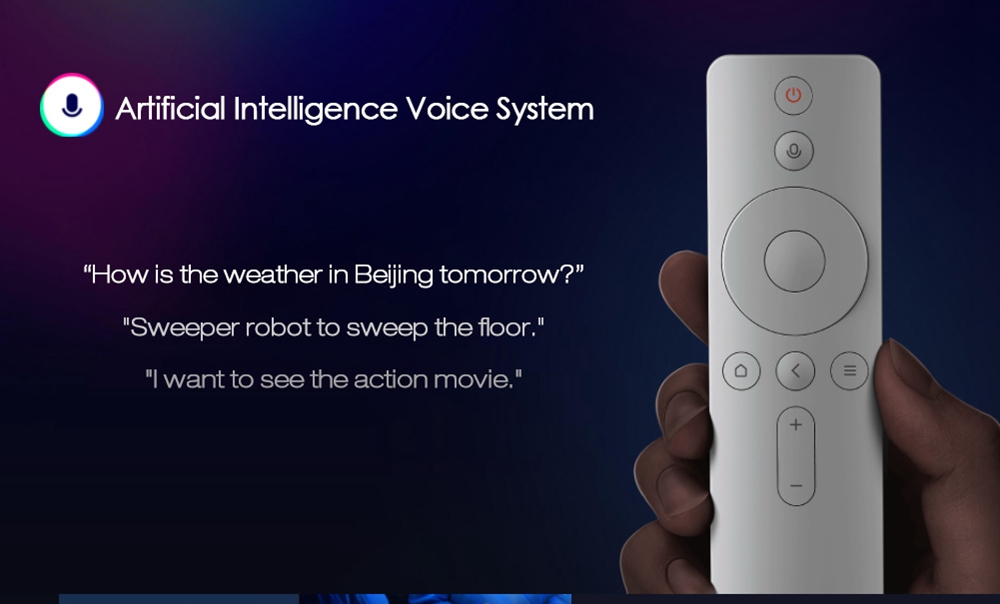 XIAOMI Mi Box 4 Android 7.1 Amlogic Cortex-A53 Quad Core 64bit 2GB/8GB 4K HDR TV Box Dolby DTS-HD 2.4G WiFi Bluetooth Voice Remote Control - Chinese Version