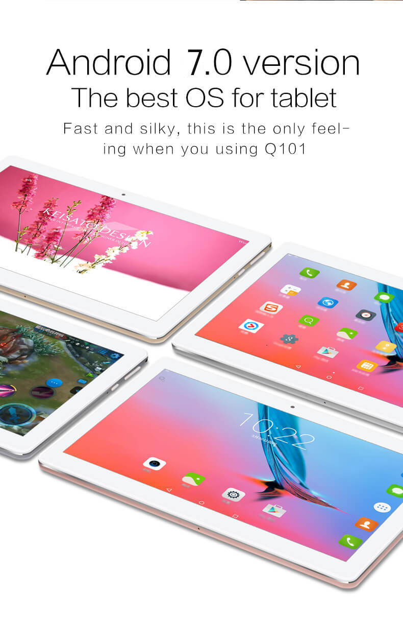 VOYO Q101 4G Phablet 10.1 Inch Quad Core MTK6753 1.5GHz 2GB RAM 32GB ROM TF Card Dual Cameras Bluetooth 4.0 Sim Slot - Gold