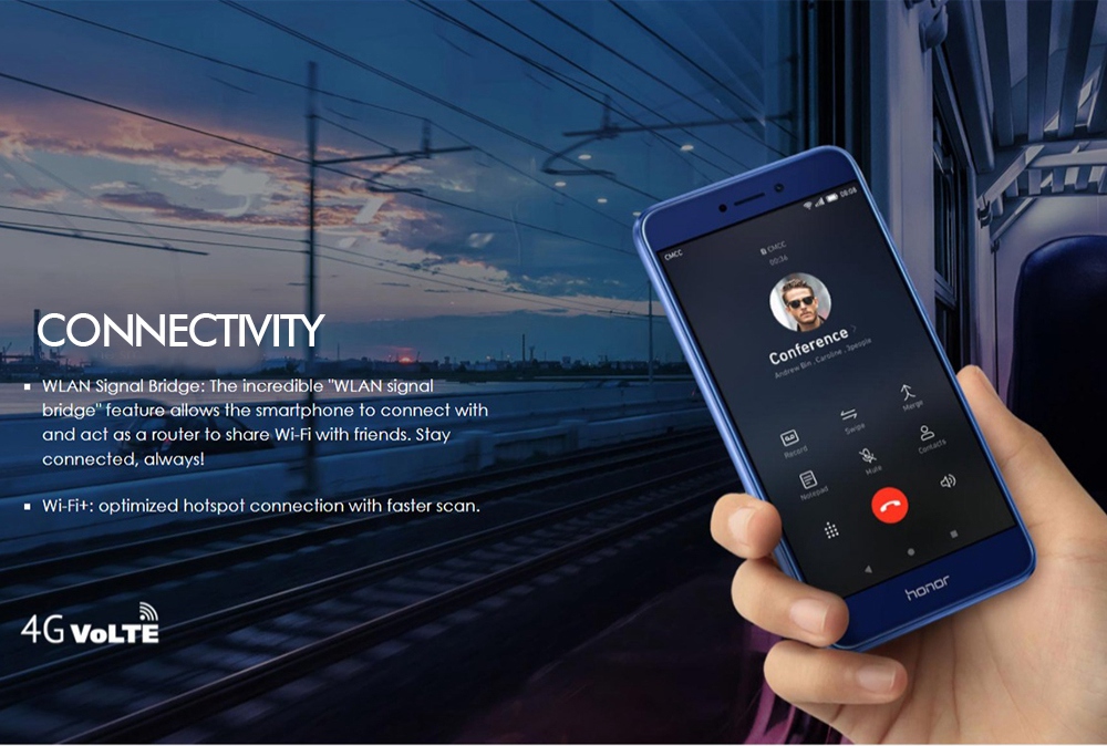 HUAWEI Honor 8 Lite 5.2 inch Smartphone FHD Screen 3GB 32GB Hisilicon Kirin 655 Octa Core 12.0MP + 8.0MP Cameras Android 7.0 Double-sided 2.5D Glass Body - White