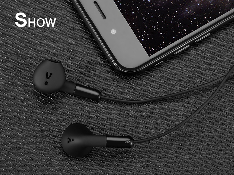 USAMS EP-15 In-Ear Earphone with Mic Wire Control 3.5mm AUX Noise Cancelling - White