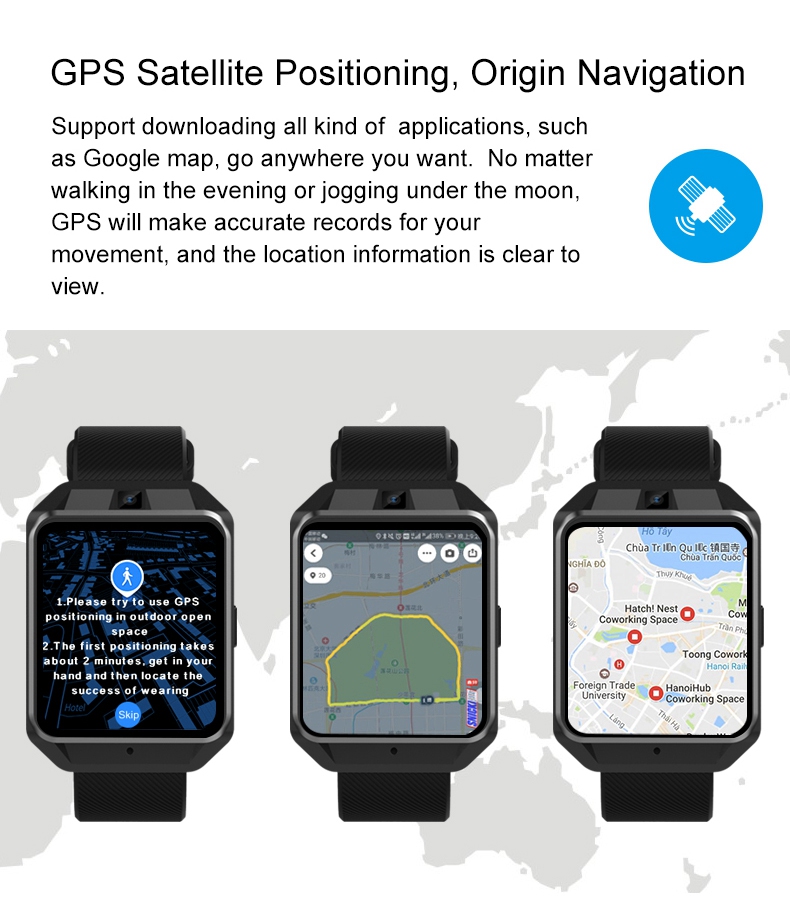 Microwear H5 4G Smartwatch Phone MTK6737 Quad-core 1.1GHz 1GB RAM 8GB ROM GPS WiFi Heart Rate / Sleep Monitor Silver