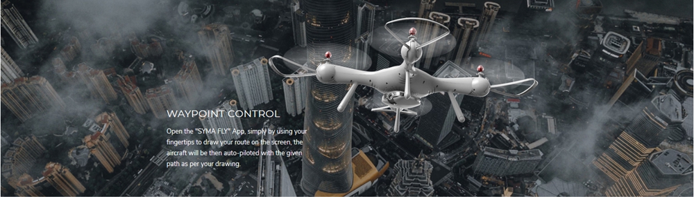 Syma X25 Pro WIFI FPV Double GPS Follow Me Mode with HD Camera RC Quadcopter RTF - White