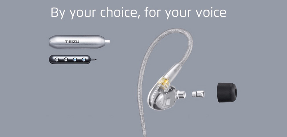 Meizu LIVE Headphone Four Unit Knowles Balanced Armature - Silver
