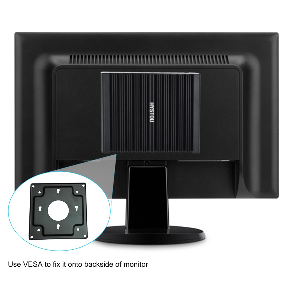 Hystou FMP07 Intel Celeron 3865U 4GB/64GB Fanless Mini PC 2.4G WiFi Bluetooth 6*Gigabit LAN 4*USB3.0 HDMI COM SATA3.0
