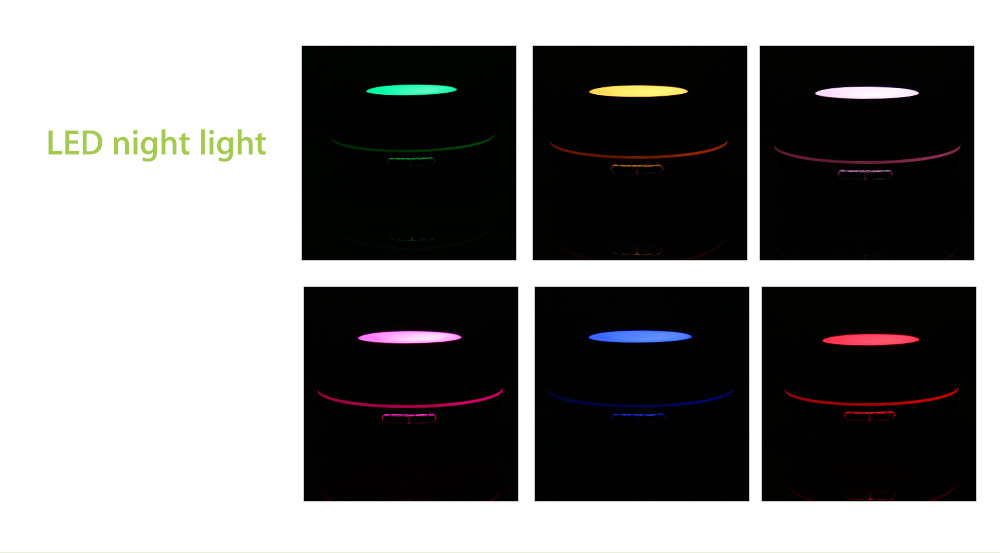 GX.Diffuser GX-18K 300ml Ultrasonic Essential Oil Diffuser Cool Mist Humidifier Timer Setting LED Night Light -Brown