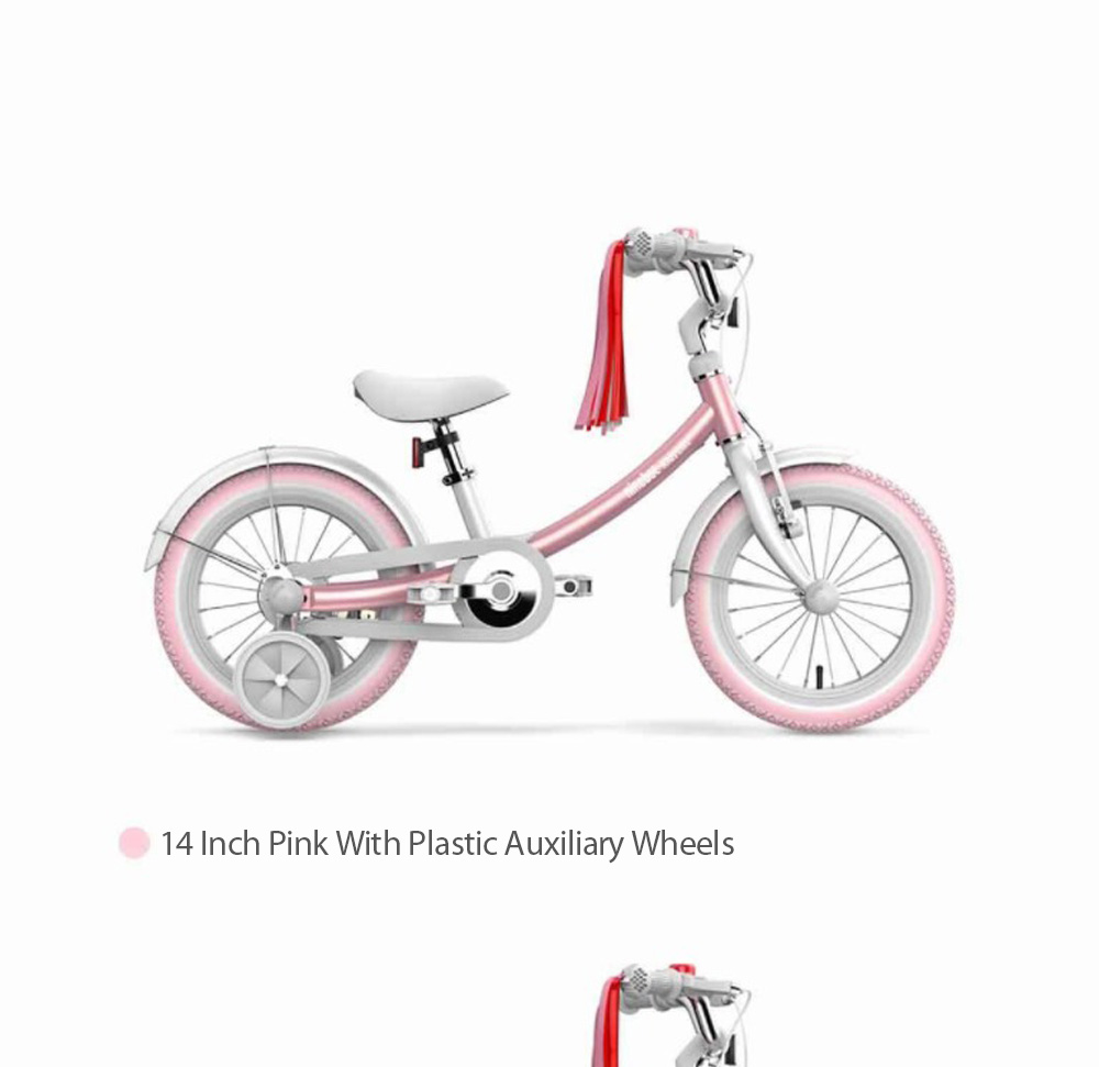 Xiaomi Mijia 16 Inch Kids Bike For Girls Aluminium Alloy With Dual Brakes System Adjustable Saddle - Pink