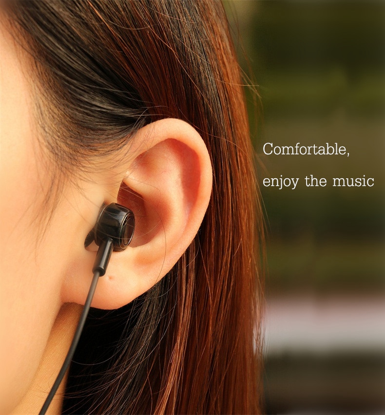 USAMS EP-12 In-ear Earphone with Mic Wired Control Electroplated - White