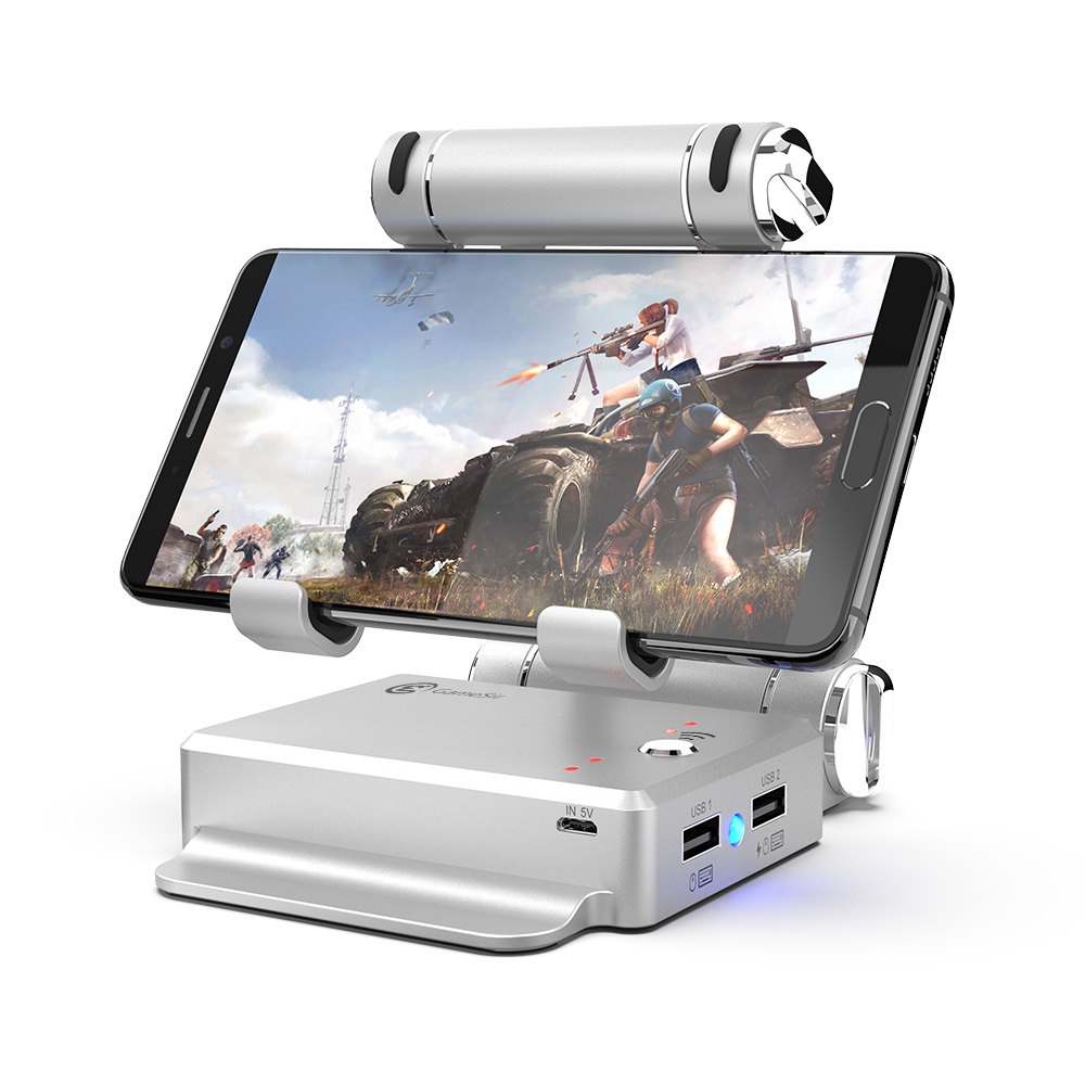 GameSir X1 Bluetooth BattleDock Converter Keyboard and Mouse Adapte for PUBG FPS games, RoS,Knives Out,Free Fire -Silver