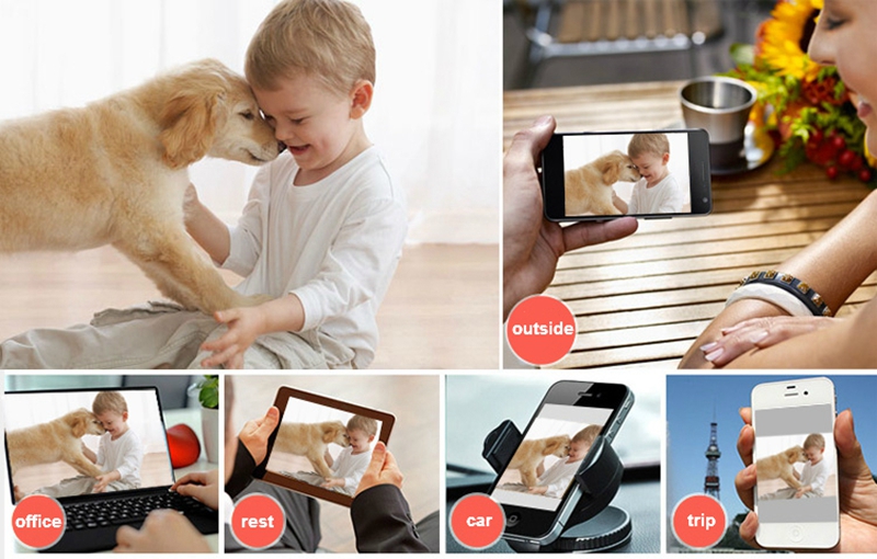 ZBEN 720P WiFi Baby Monitor Camera Z-BEN CCTV Cam IR Cut 2 Way Audio Motion Detection Alarm IP Camera -White