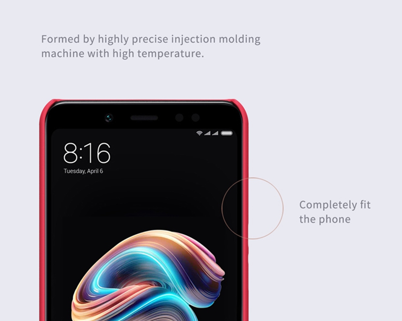 NILLKIN Hard Phone Csse for Xiaomi Redmi Note 5 Pro Protective Back Cover - Black