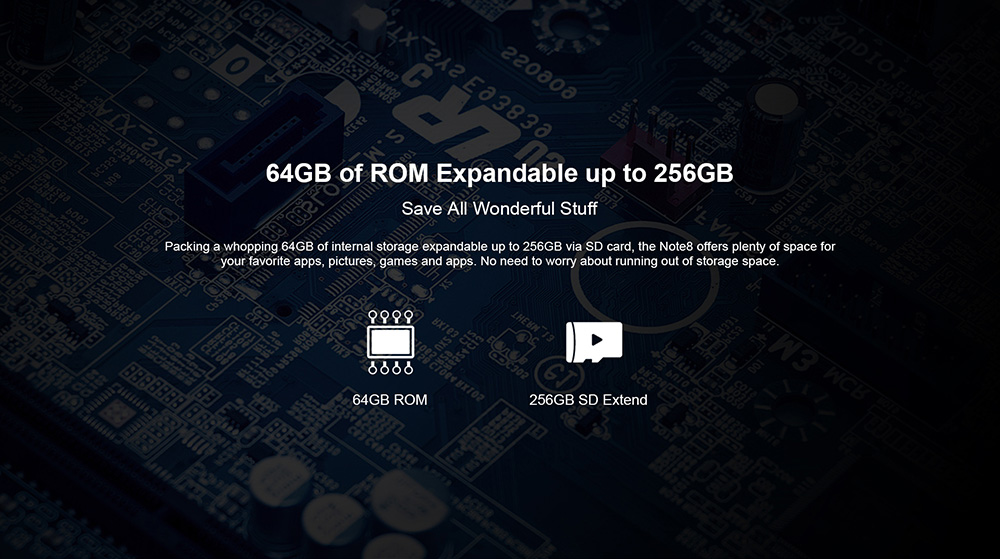 Meiigoo Note 8 5.99 Inch Smartphone Full Screen 4GB 64GB MTK6750T Octa Core Dual Rear Camera Android 7.0 Touch ID - Blue