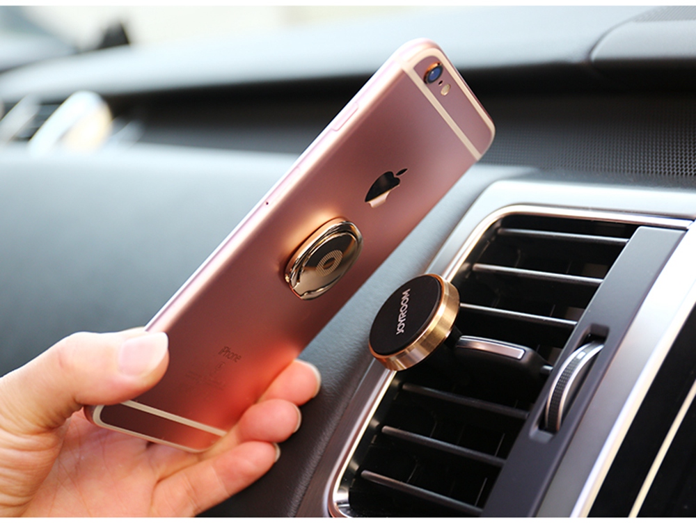 JOYROOM ZS122 Magnetic Universal Air Vent Car Holder Stand Mobile Phone Mount Holder Bracket - Black